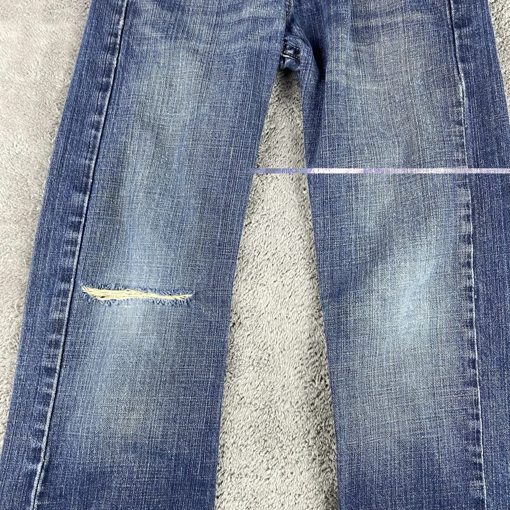Levis 569 Loose Straight Jeans Youth 10 Slim 23x25 Blue Mid Rise Medium Wash VTG